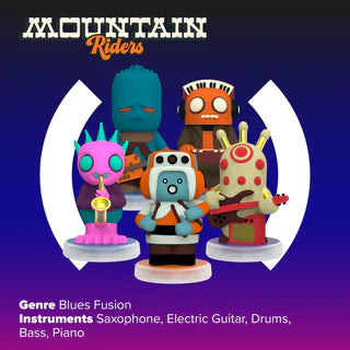 Mountain Riders: 5 Figurines Blues Fusion Band | Loops Labs