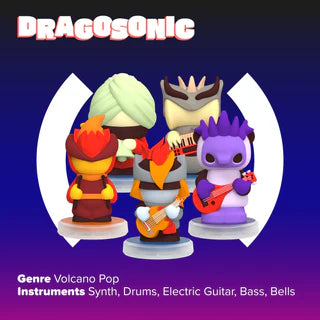 Dragosonic: 5 Figurines Volcano Pop Band | Loops Labs