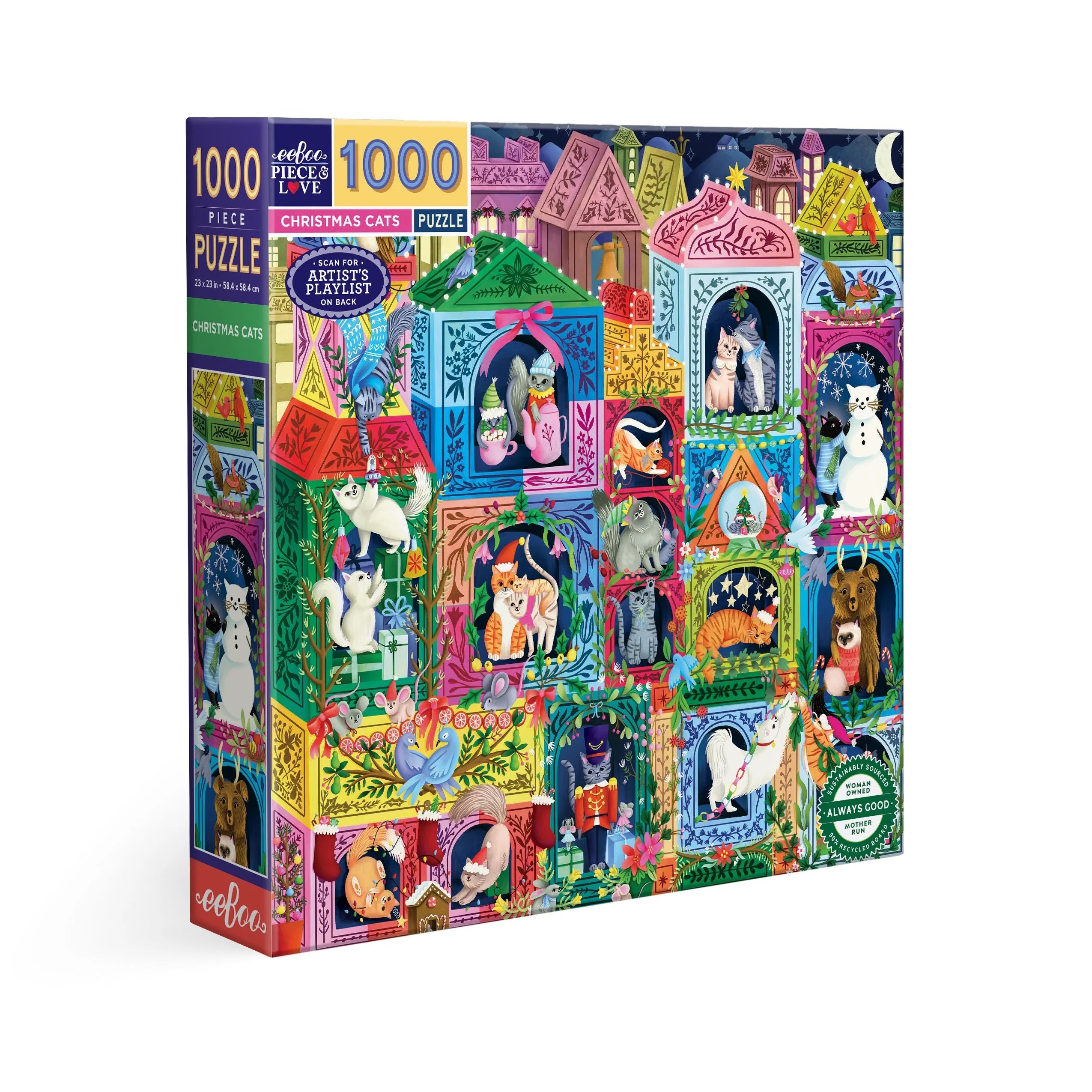 Christmas Cats 1000 Pc Puzzle | eeBoo