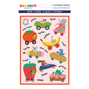 Wheely Fun Cars Glossy Sticker Sheet | MoonBow