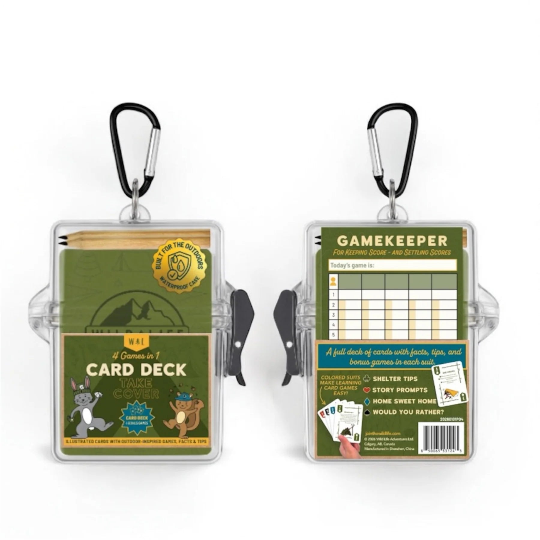 Take Cover 4 In 1 Card Deck | Wild Life Adventures