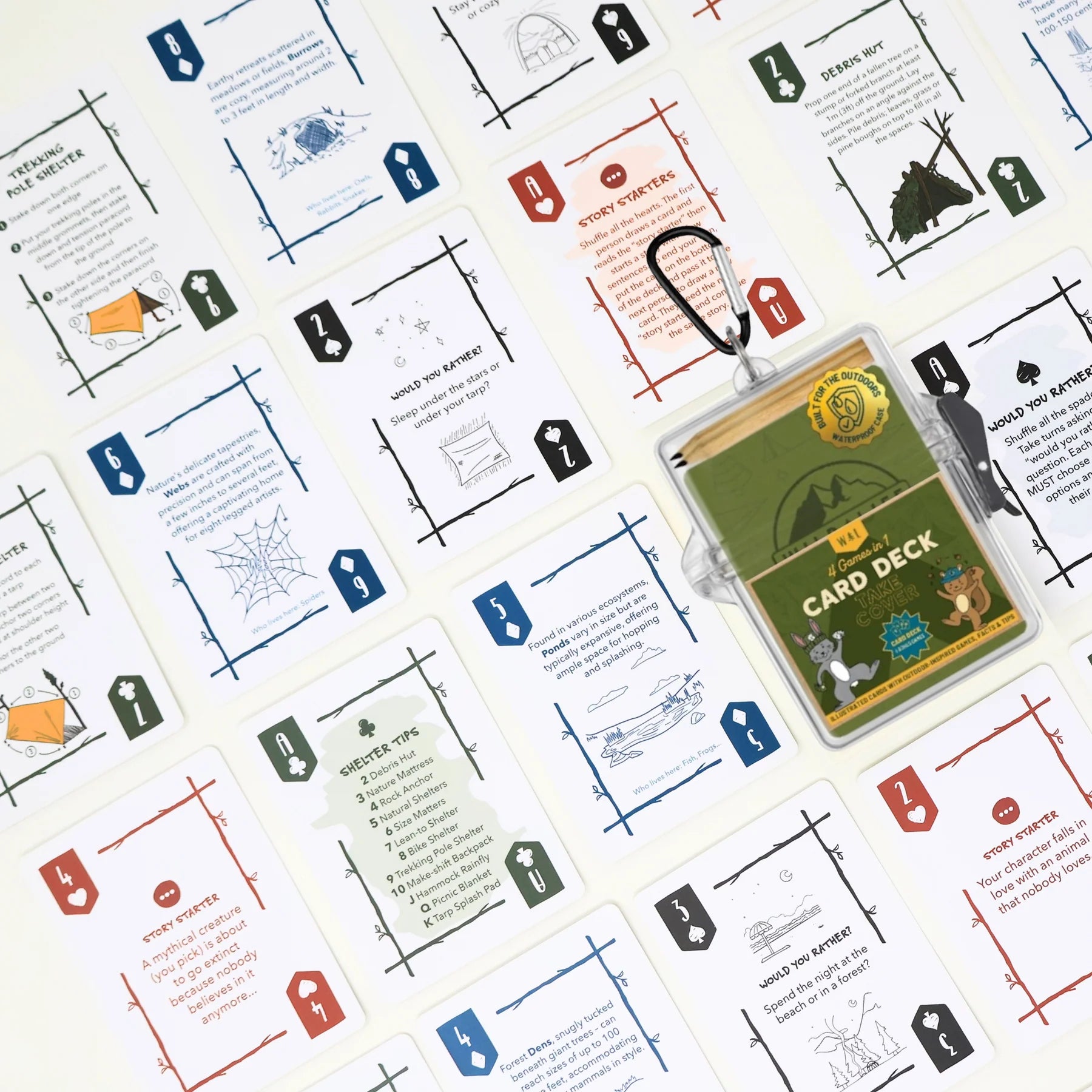 Take Cover 4 In 1 Card Deck | Wild Life Adventures