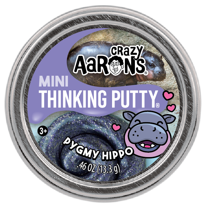 Mini Pygmy Hippo - 2" Thinking Putty Tin | Crazy Aarons