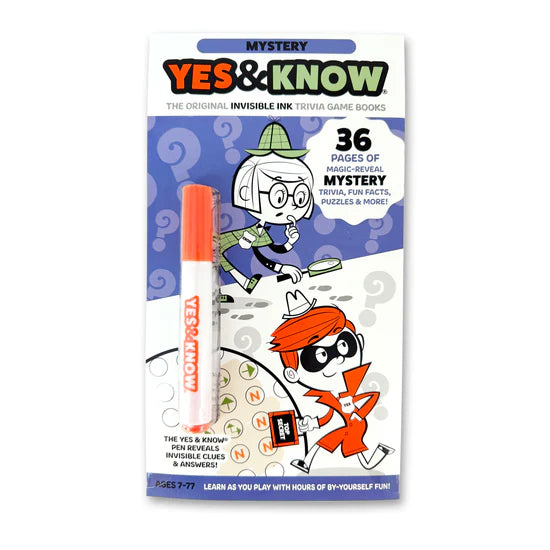The Original Yes & Know® Invisible Ink Trivia Game Books: Mystery | Tree Town Toys