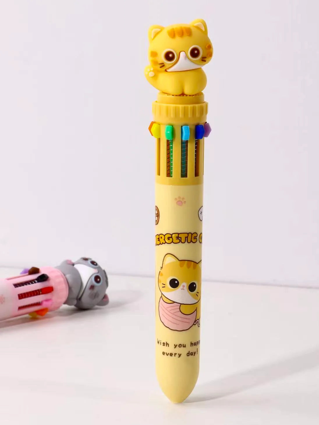 Cat 10 Color Retractable Pen | BC Mini