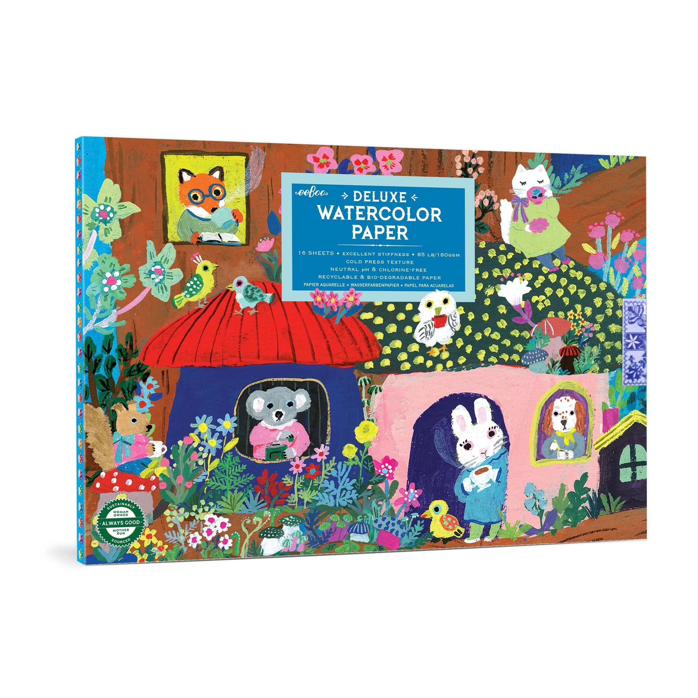 Yumi’s Mushrooms Watercolor Pad | eeBoo