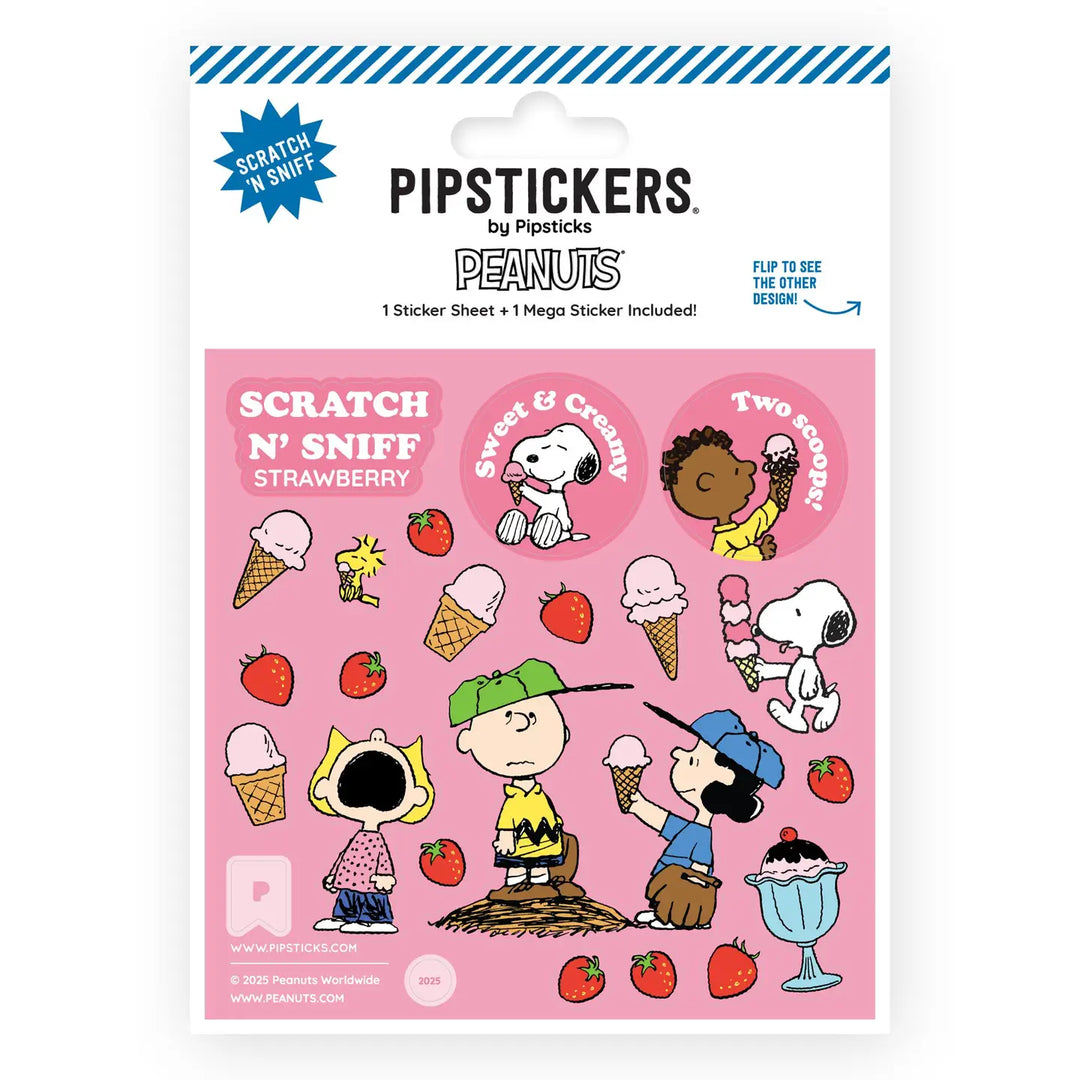 Peanuts Ice Cream Scratch 'n Sniff (2ct) Stickers | Pipsticks