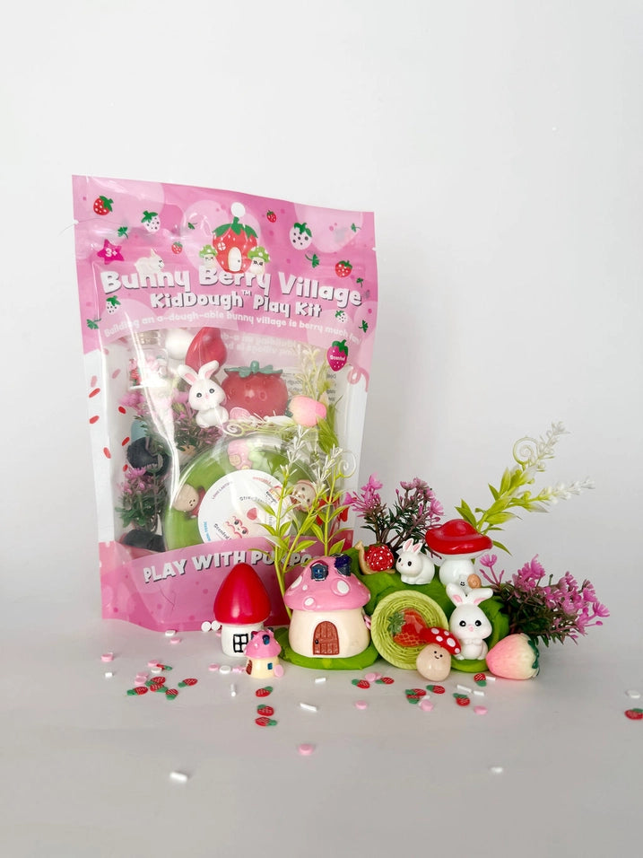 Bunny Berry Village KidDough Play Kit | EarthGrown KidDough