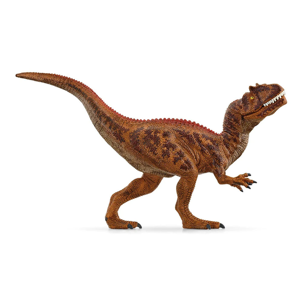 side view of allosaurus with mouth closed