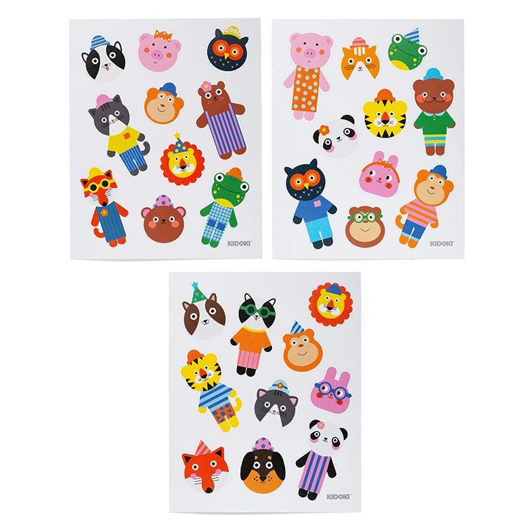 Cute Animal Puffy Stickers