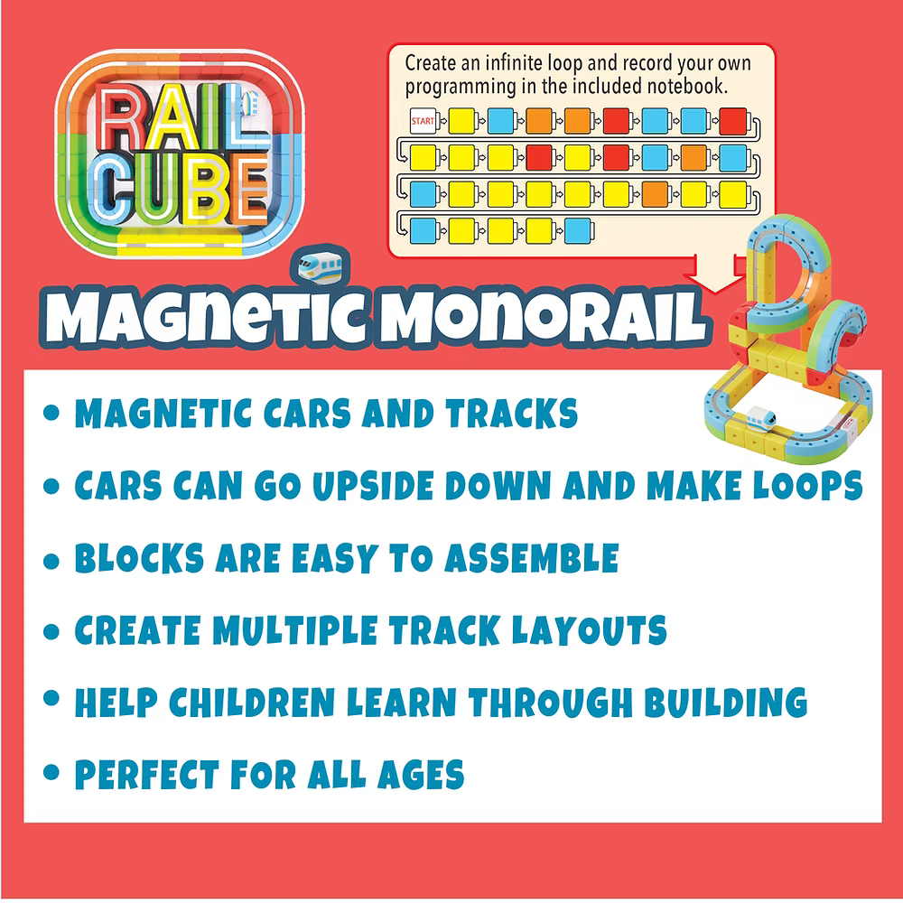 Magnetic Monorail Deluxe Set | Rail Cube - LOCAL PICK UP ONLY