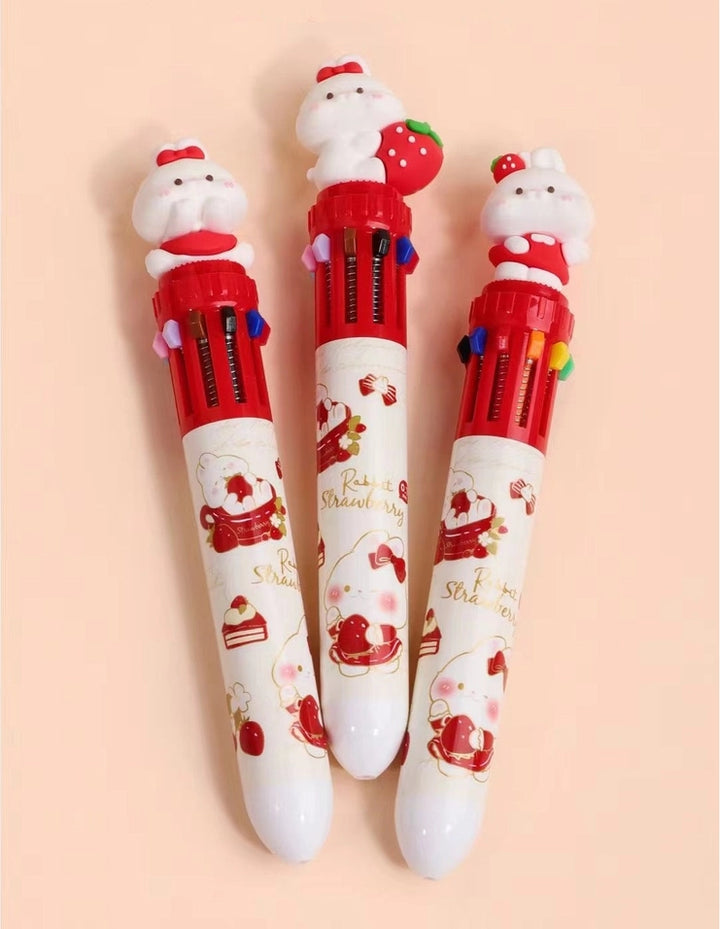 Rabbit 10 Color Retractable Ball Pen