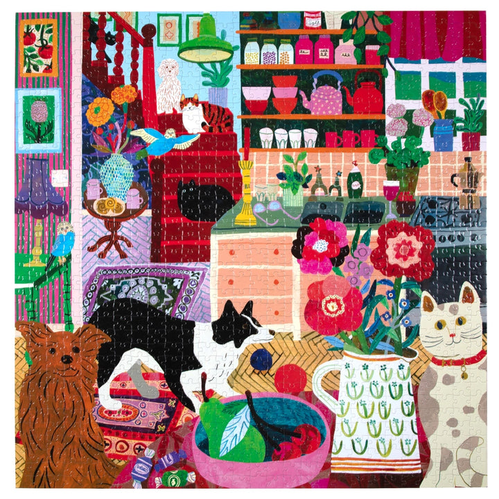 Pets in the Kitchen 1000 Sq Puzzle | eeBoo