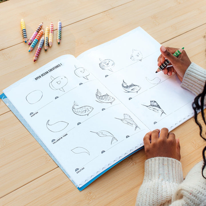 Learn To Draw Under the Sea with Stickers | eeBoo