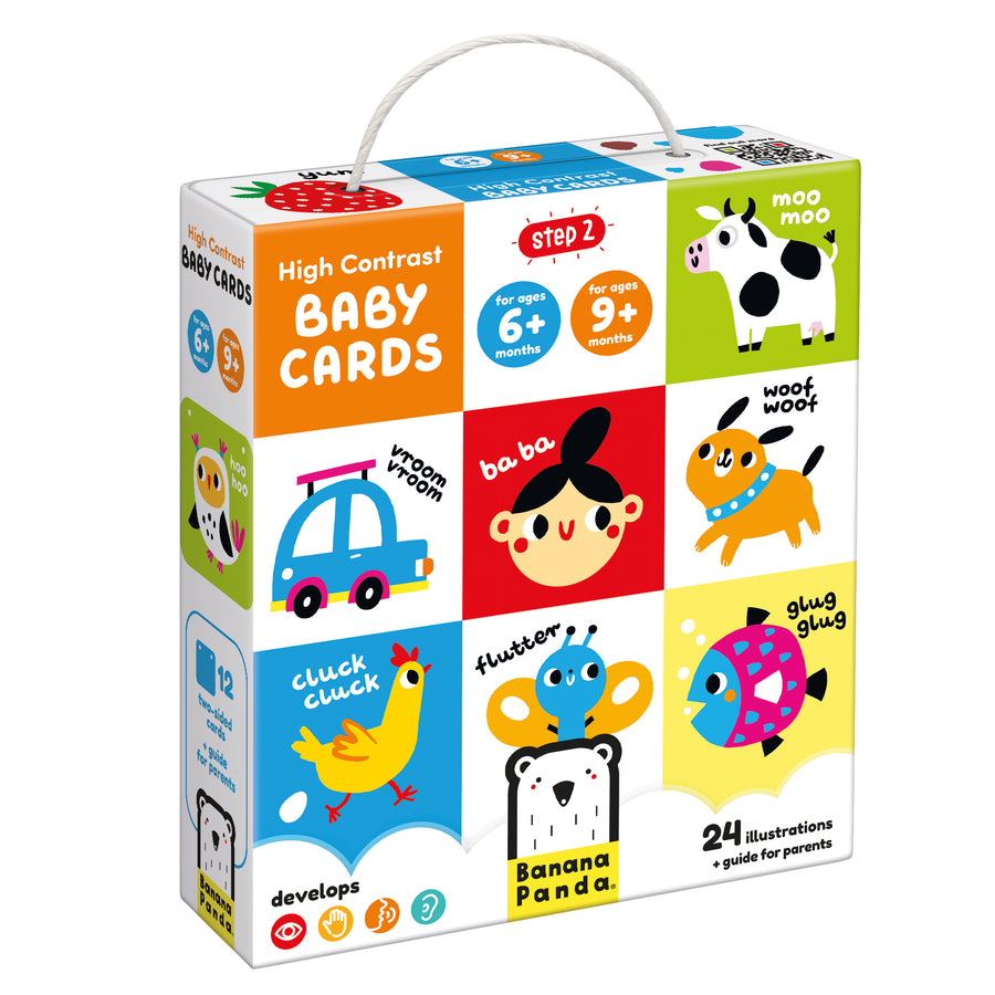 front of box of baby cards