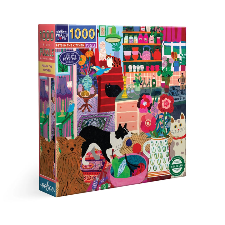 Pets in the Kitchen 1000 Sq Puzzle | eeBoo