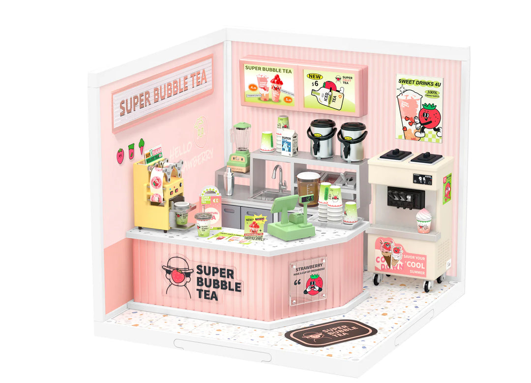 Double Joy Bubble Tea Shop DIY Miniature Kit | Hands Craft