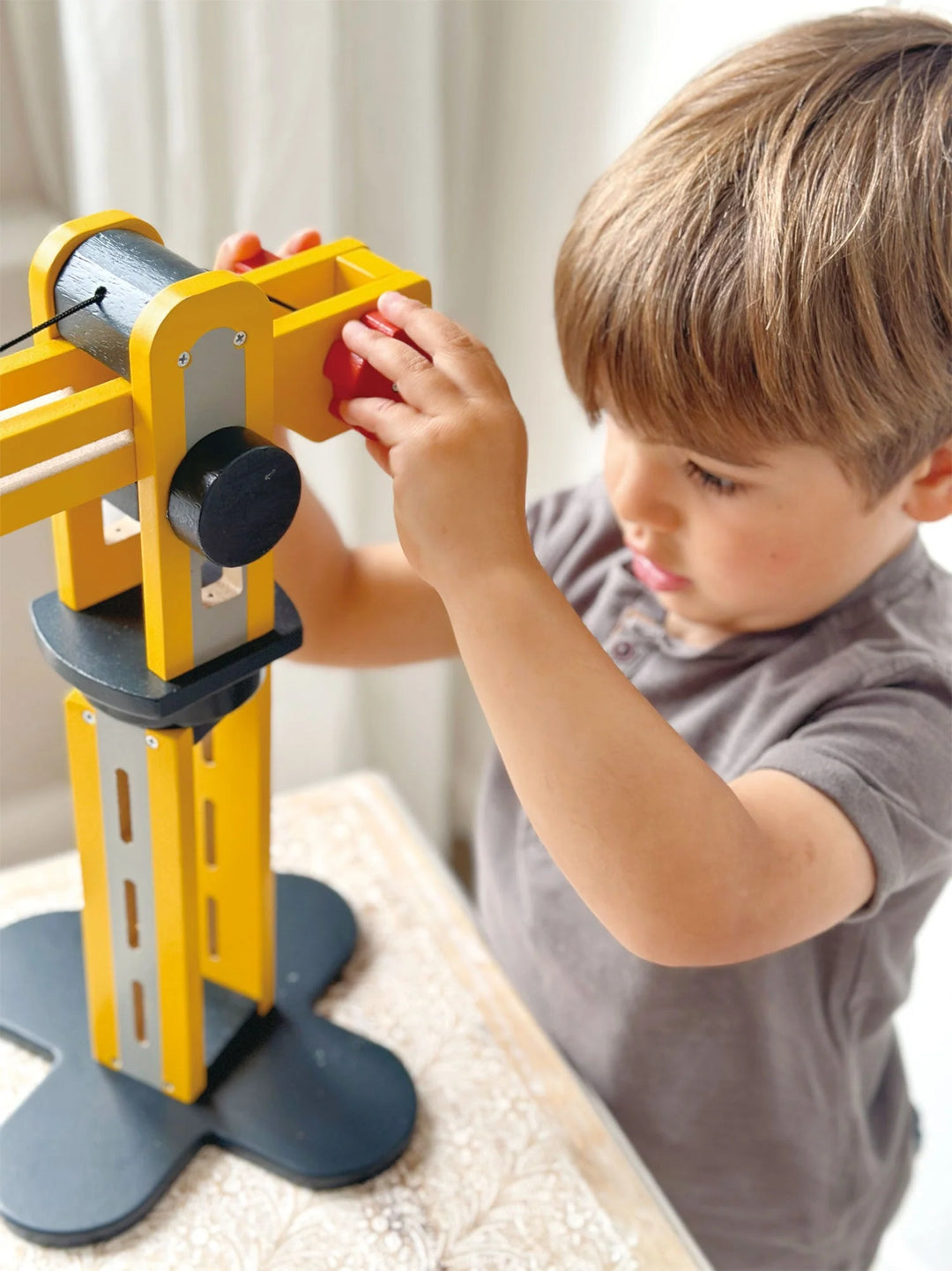 Big Yellow Crane | Mentari Toys - LOCAL PICK UP ONLY