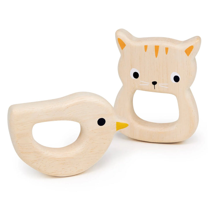 Bird & Kitten Teethers | Mentari Toys
