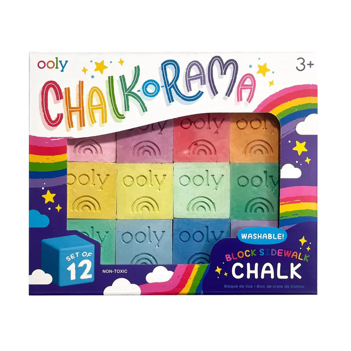 Chalk-O-Rama Block Sidewalk Chalk - Set of 12 | OOLY
