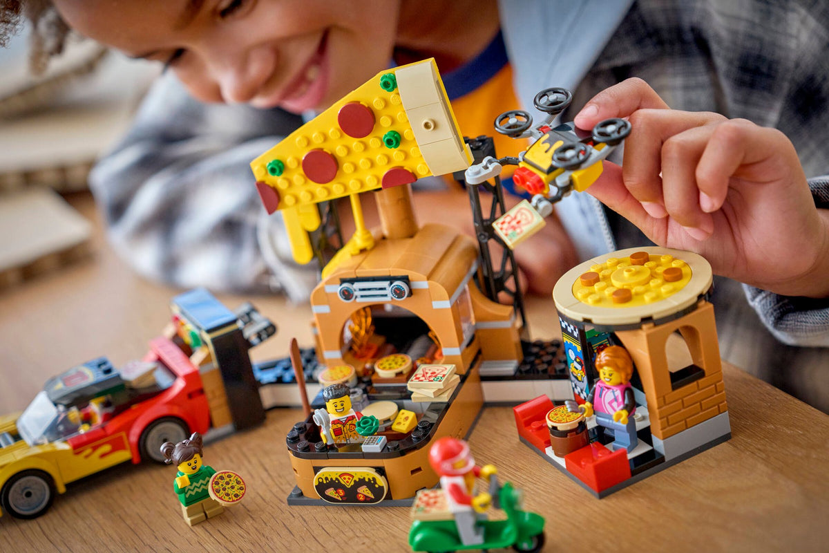 City Pizza Delivery Experience with Vehicles | LEGO