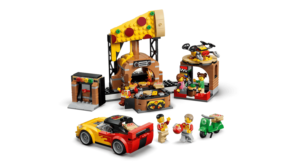 City Pizza Delivery Experience with Vehicles | LEGO