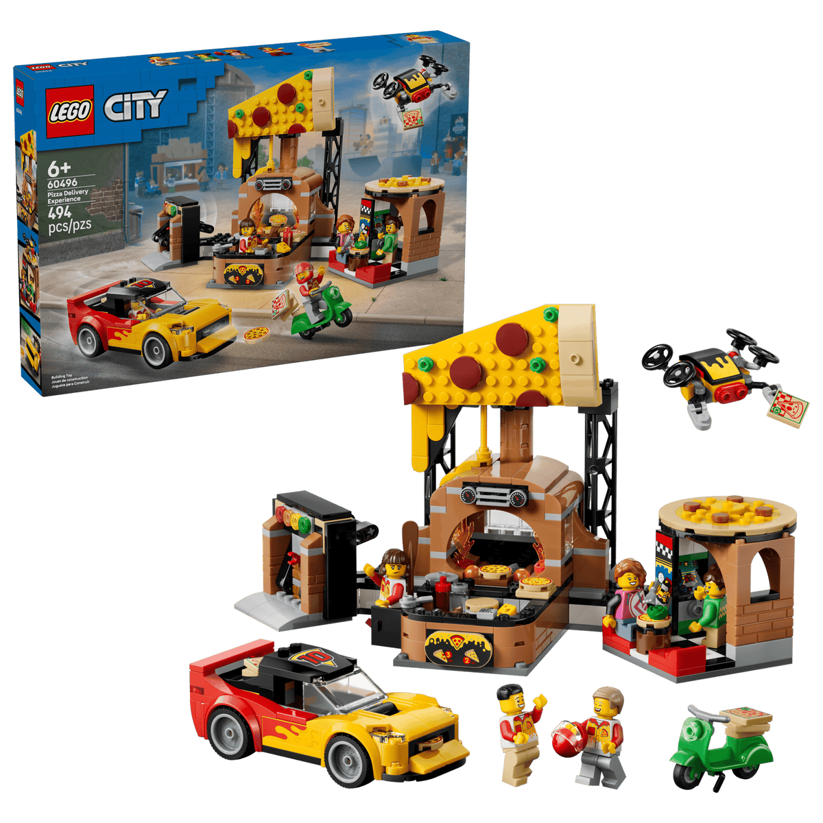 City Pizza Delivery Experience with Vehicles | LEGO