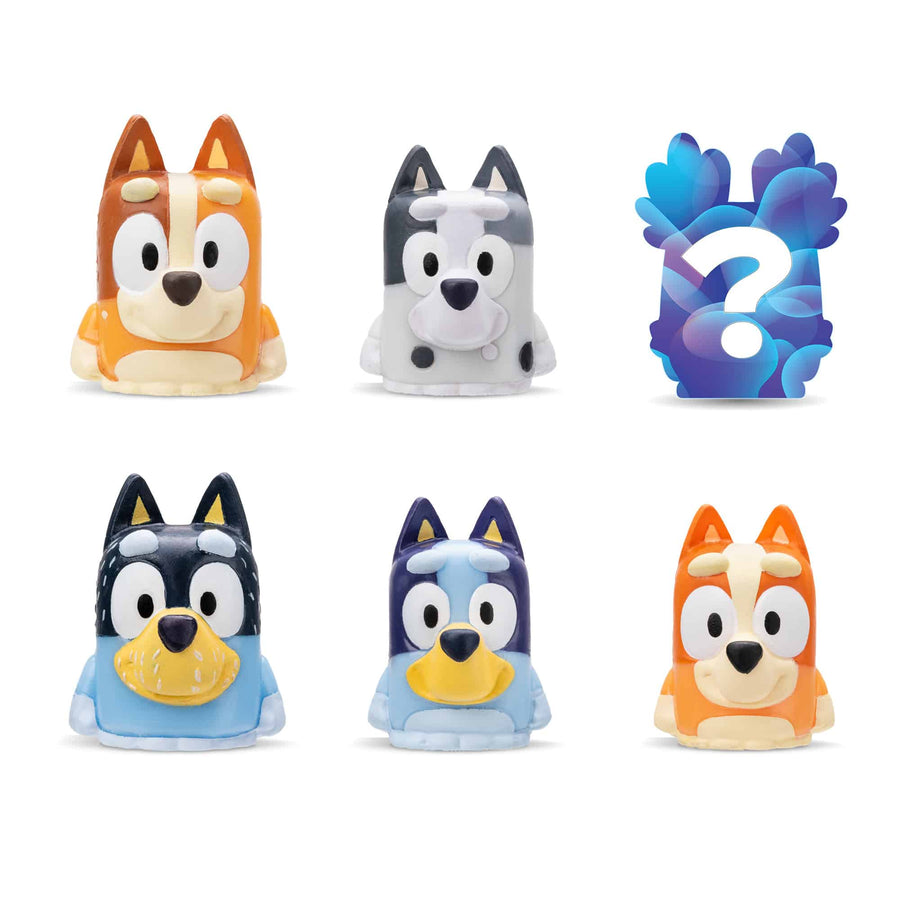 all 6 possible bluey figurines to collect