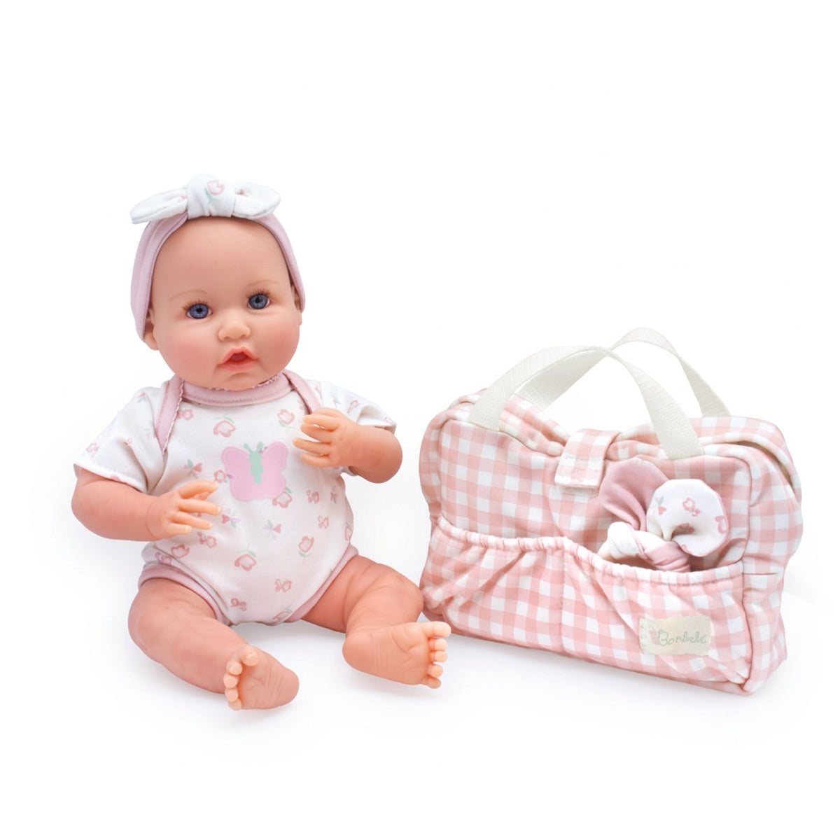 Bonbebé 15.5" Weighted Reborn Baby Doll in Pink with Real Heartbeat - 16-Piece Gift Set | JC Toys | LOCAL PICK UP ONLY