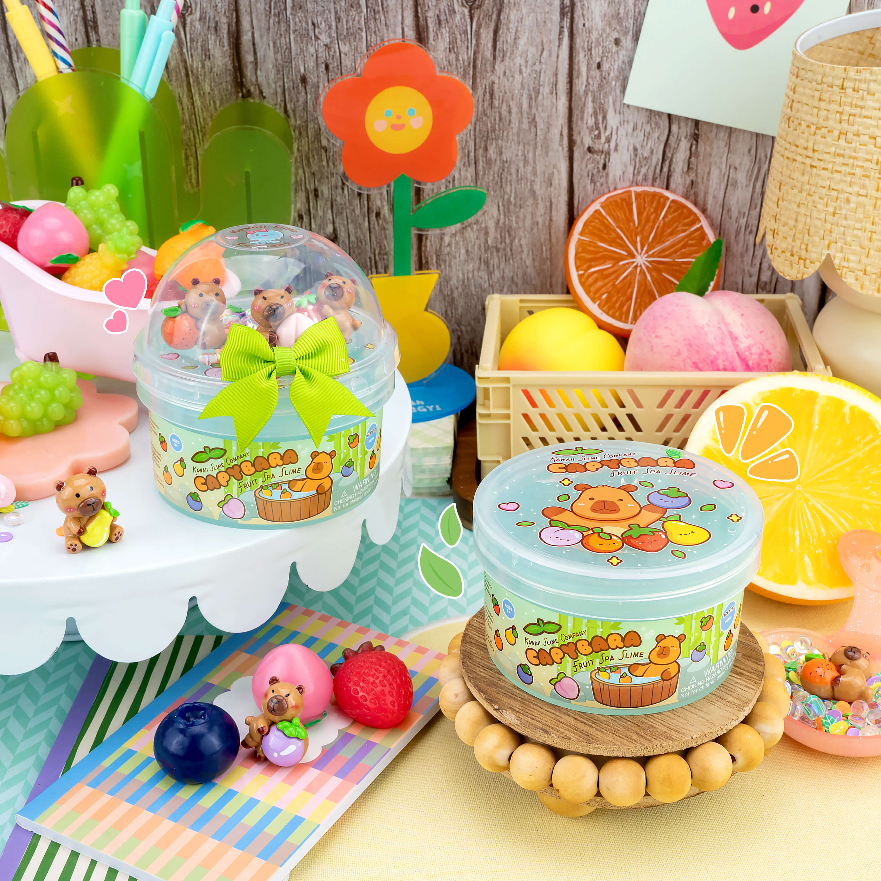 Capybara Fruit Spa Signature Dome™ Slime | Kawaii Slime Company