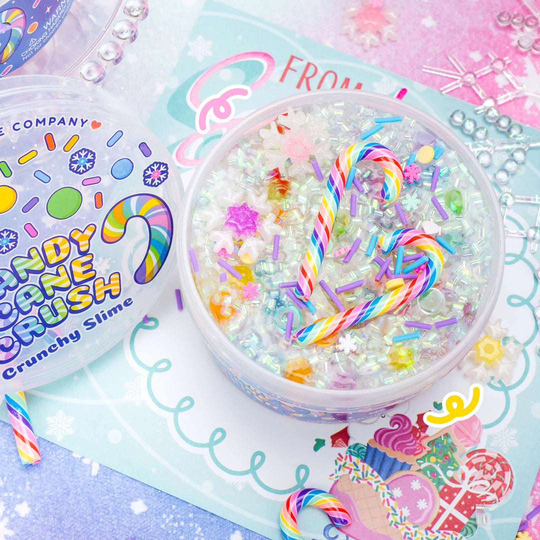 Candy Cane Crush Crunchy Slime | Kawaii Slime Company