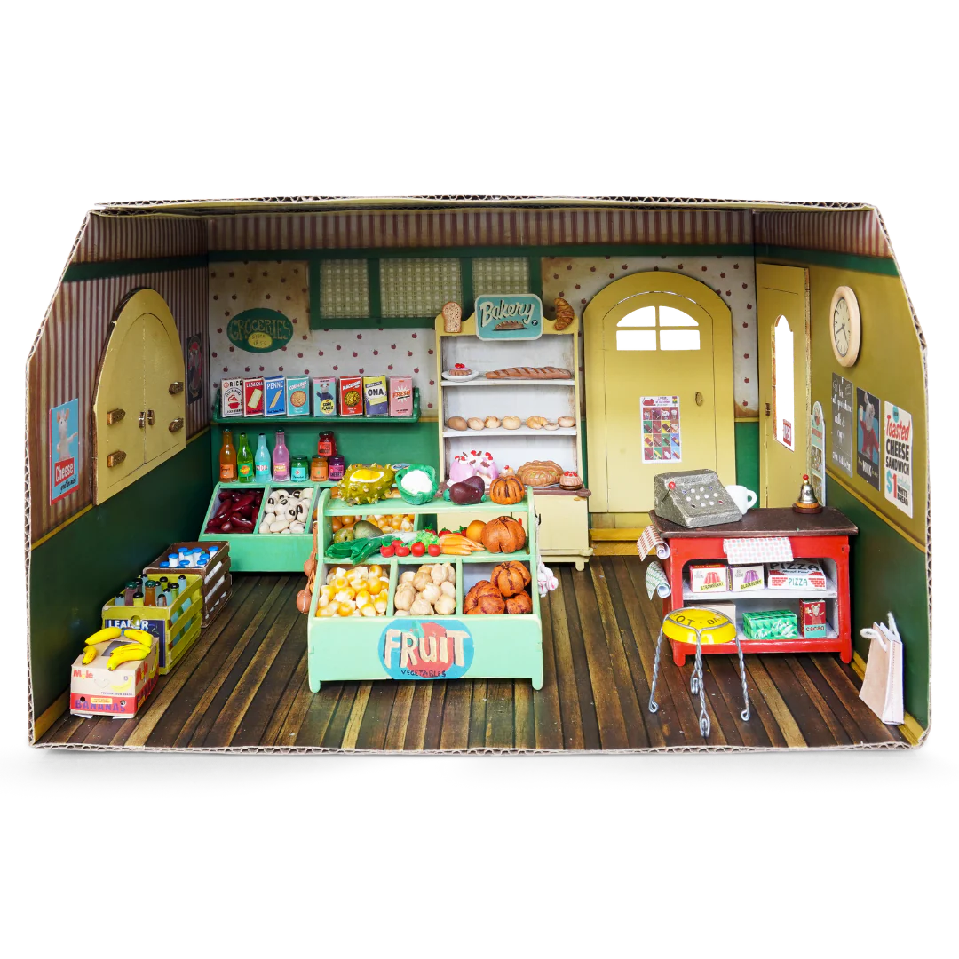 cardboard room shop with furniture