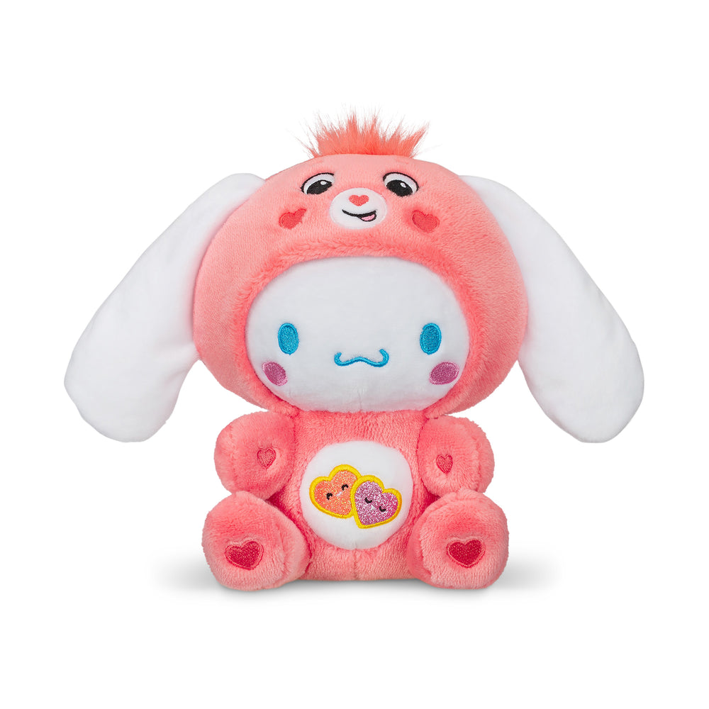 front view of cinnamoroll x love-a-lot bear