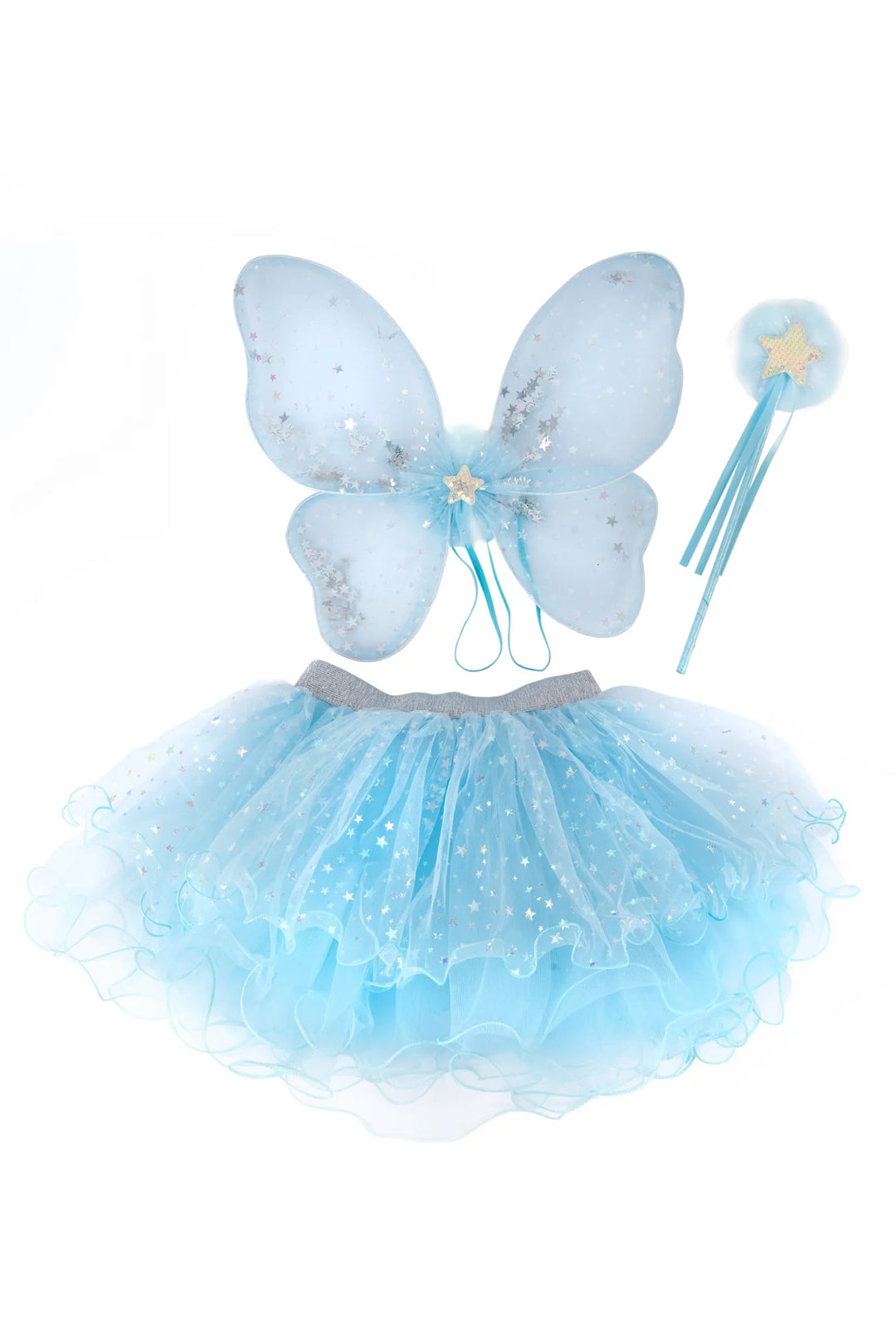 Iridescent Celestrial Fairy Wings, Tutu, Wand | Great Pretenders