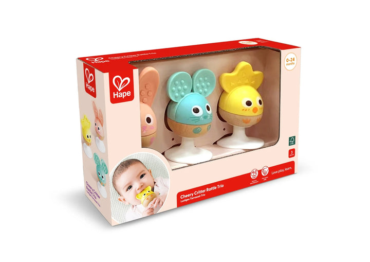 Cheery Critter Rattle Trio | Hape