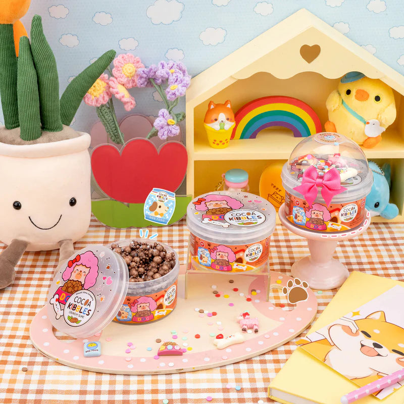 Cocoa Kibbles Crunchy Signature Dome Slime | Kawaii Slime Company