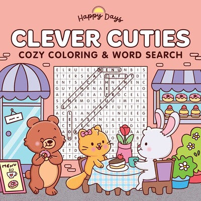 Clever Cuties: Cozy Coloring & Word Search Book