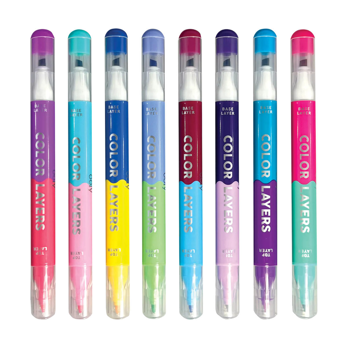 8 color layers lined up