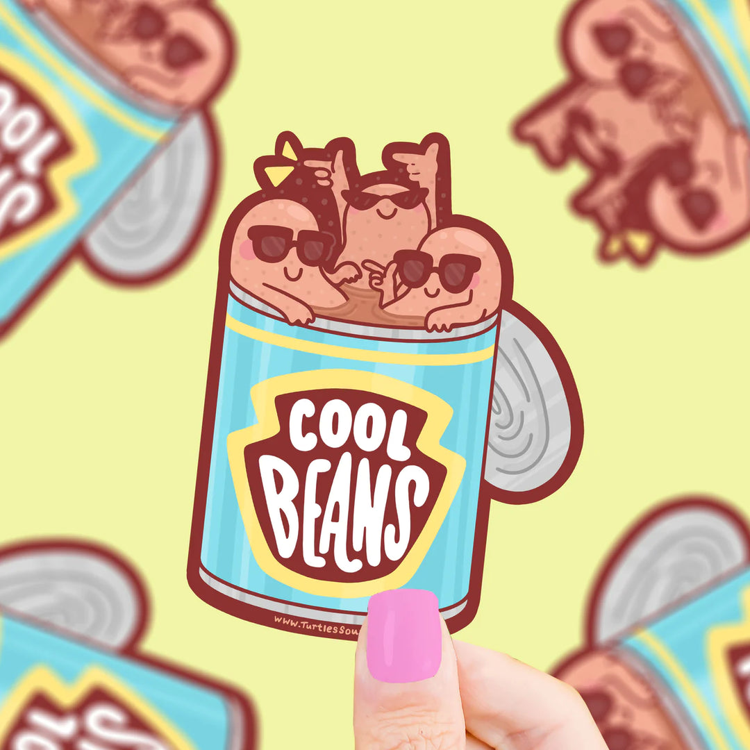 Cool Beans Funny Food Vinyl Sticker | Turtle's Soup