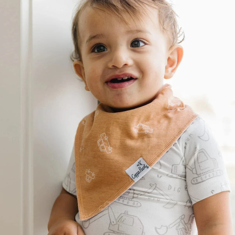 Copper Pearl Baby Gage Bandana Bib Set (4-Pack)