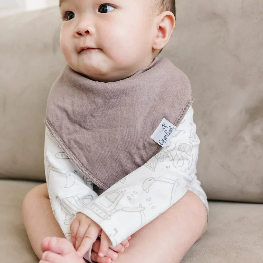 Copper Pearl Baby Gage Bandana Bib Set (4-Pack)