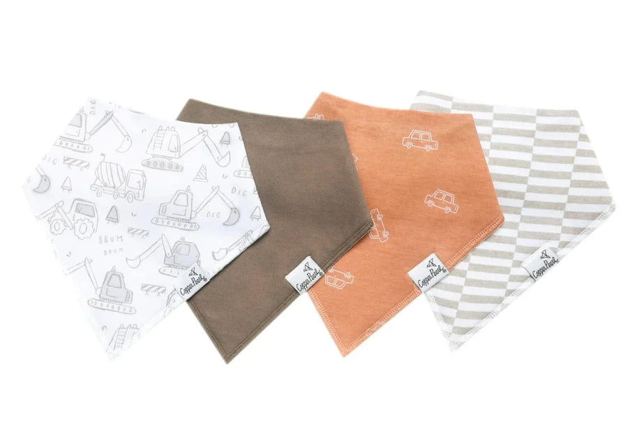 Copper Pearl Baby Gage Bandana Bib Set (4-Pack)