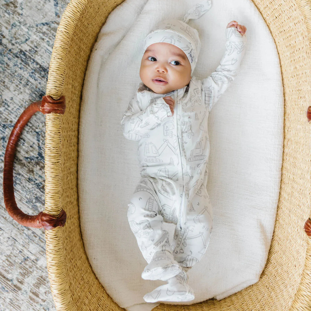 Copper Pearl Baby Gage Top Knot Hat
