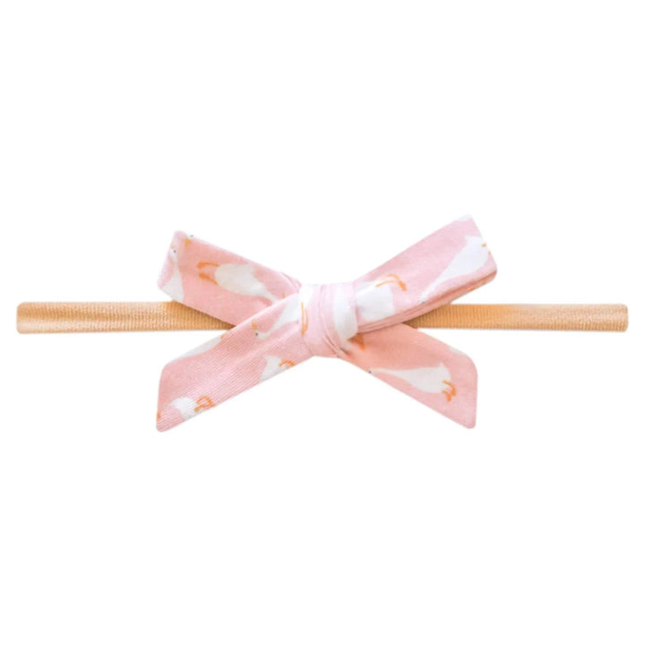 Copper Pearl Baby Goosie Ribbon Nylon Bow