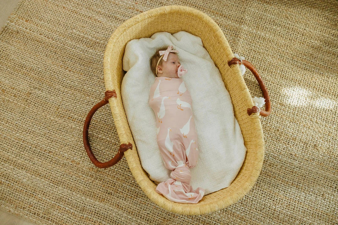 Copper Pearl Baby Goosie Ribbon Nylon Bow