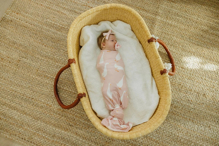 Copper Pearl Baby Goosie Ribbon Nylon Bow