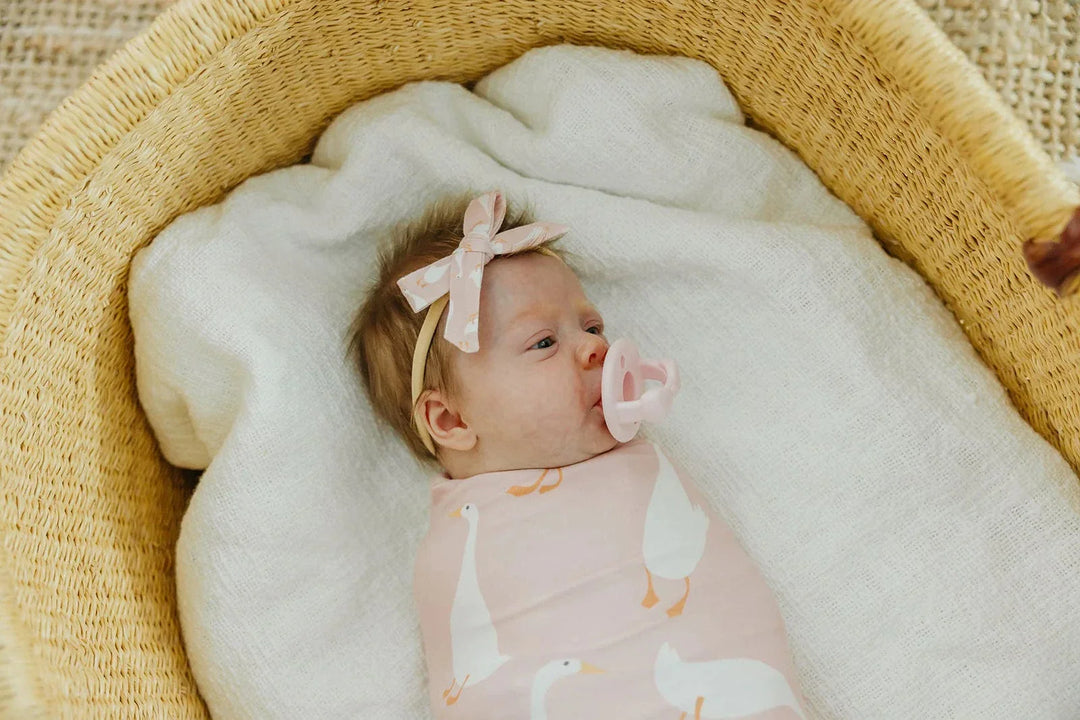 Copper Pearl Baby Goosie Ribbon Nylon Bow