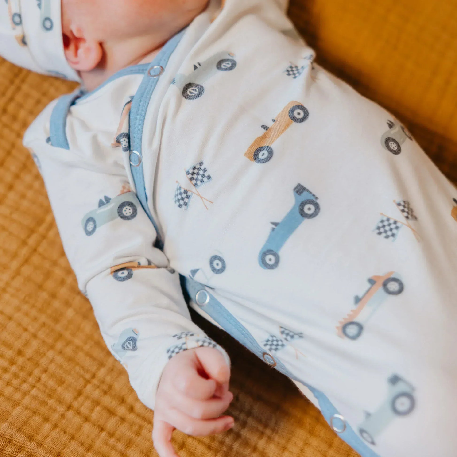 Copper Pearl Baby Speedster Newborn Knotted Gown