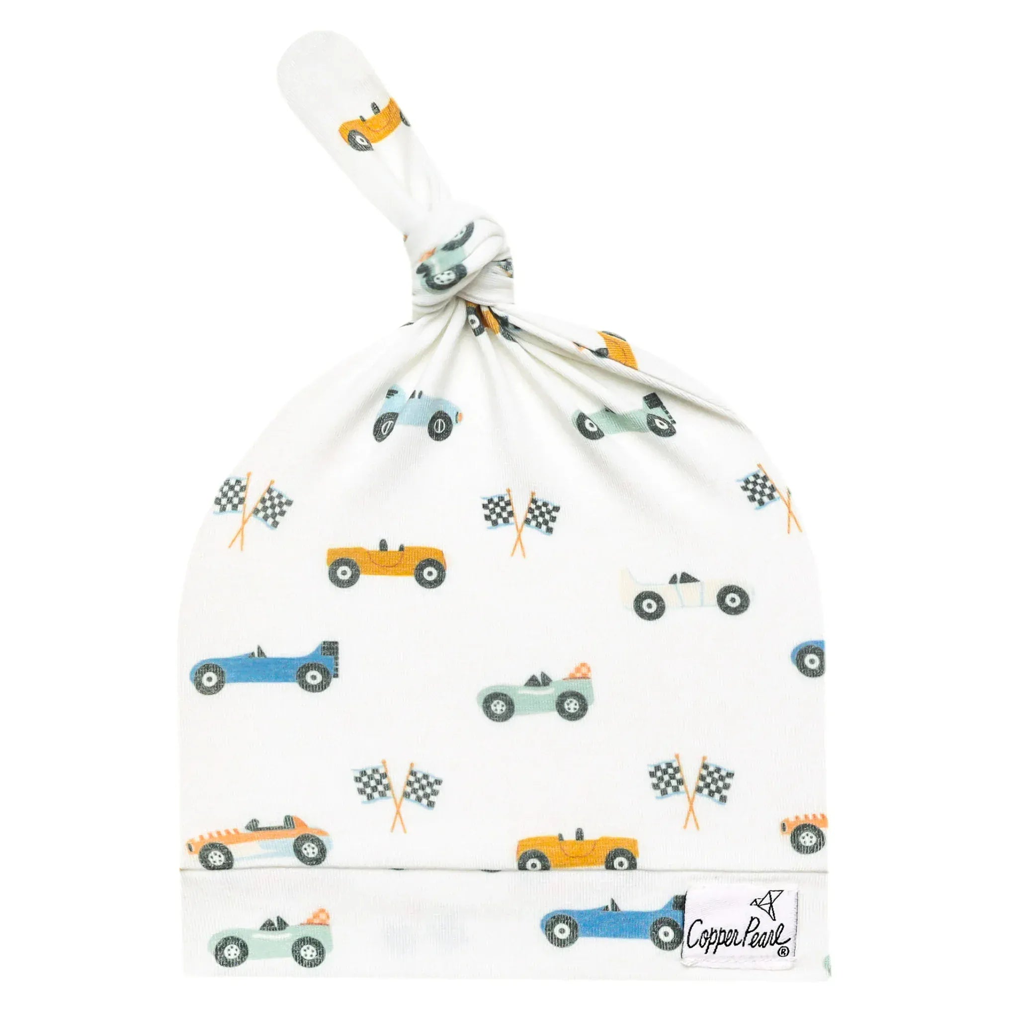 Copper Pearl Baby Speedster Top Knot Hat