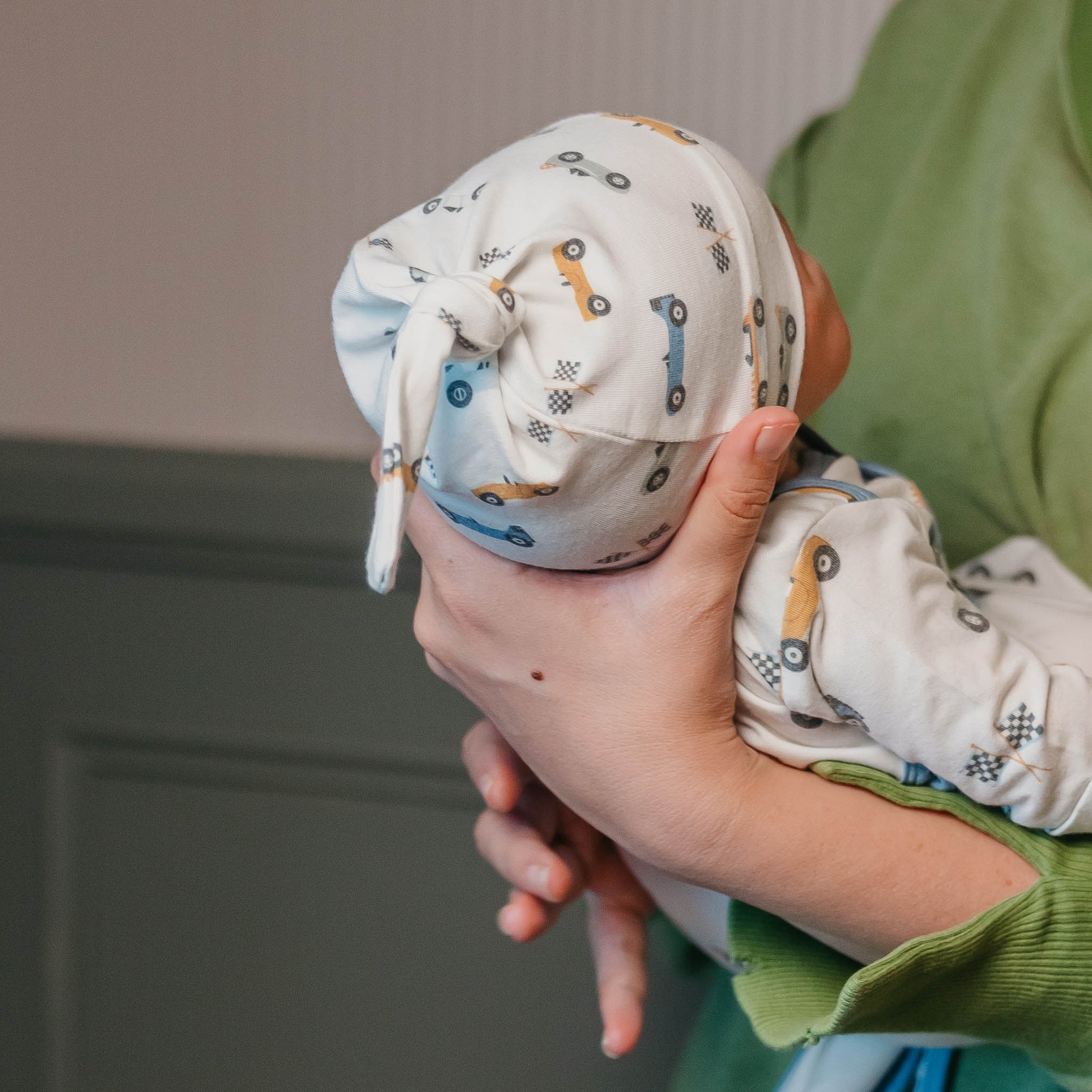 Copper Pearl Baby Speedster Top Knot Hat